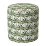 Poef palm - groen - ø35x39 cm