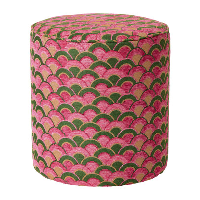 Poef mabel - roze/groen - ø35x39 cm