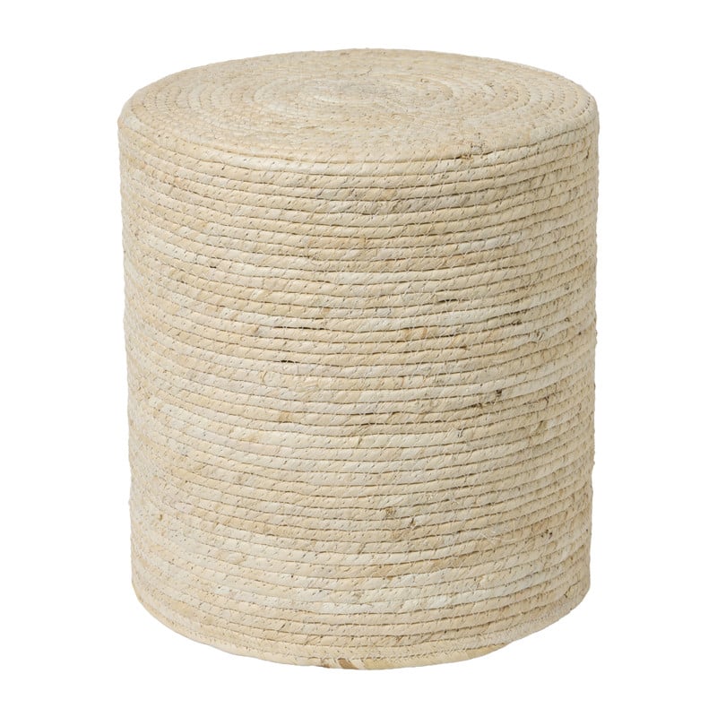 Poef ibiza - wit - ø35x37 cm