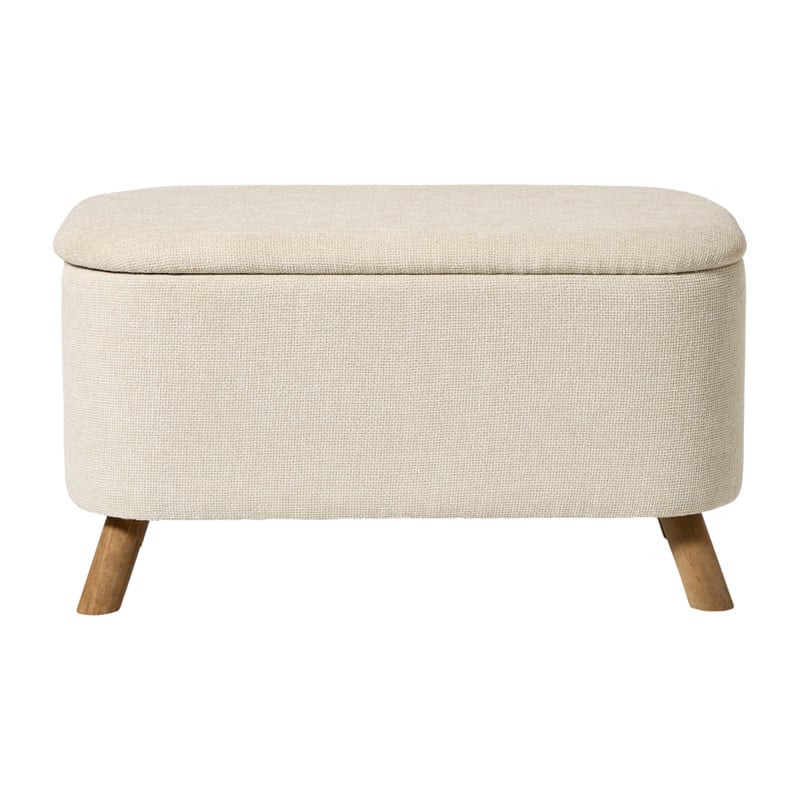 Opbergbank Debby - wit - 39x72x35 cm