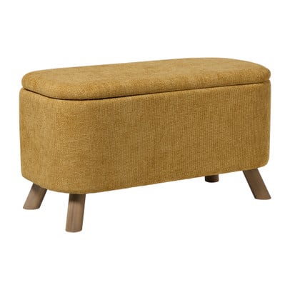 Opbergbank Debby - geel - 39x72x35 cm