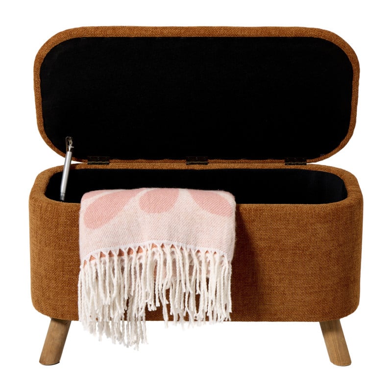 Opbergbank Debby - bruin - 39x72x35 cm