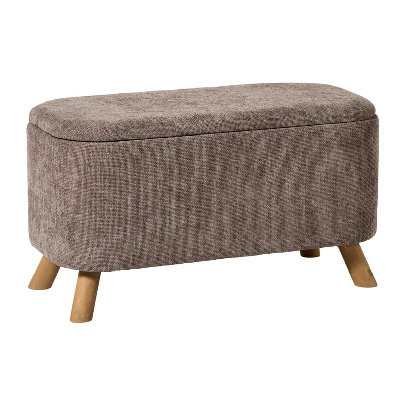 Opbergbank Debby - grijs - 39x72x35 cm