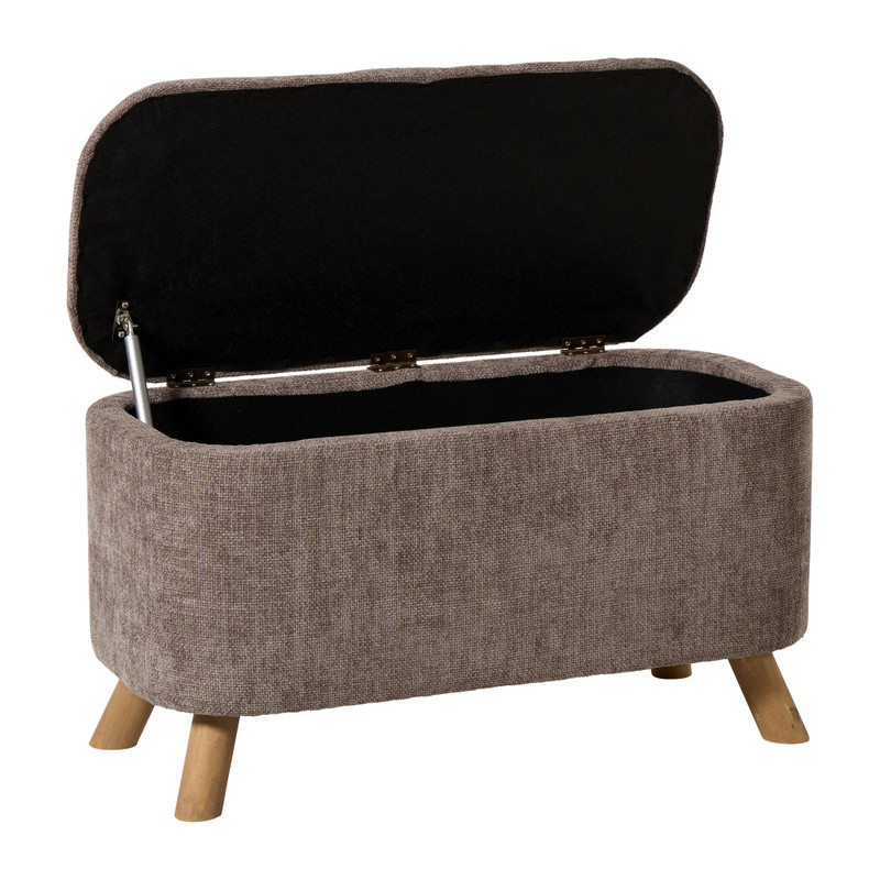 Opbergbank Debby - grijs - 39x72x35 cm