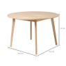 Eetkamertafel Olivia rond - naturel - 115x77 cm
