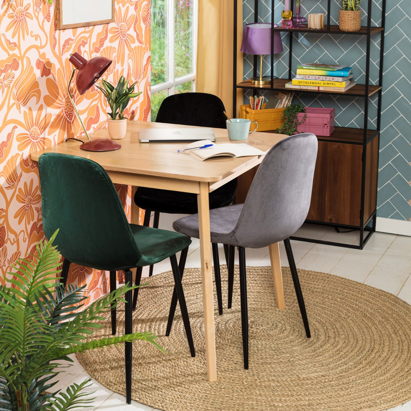 Eettafel Olivia vierkant - naturel - 80x80x77 cm