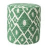 Poef ruit - groen - ø35x38 cm