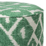 Poef ruit - groen - ø35x38 cm