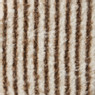 Poef fluffy streep - bruin - ø35x39 cm