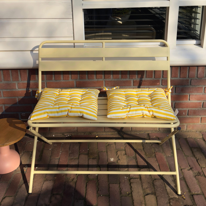 Zitkussen streep - geel - 40x40 cm