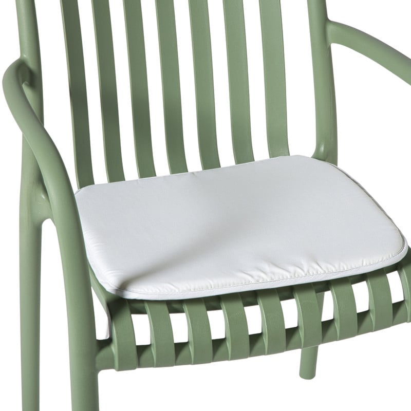 Tuinstoel kussen - beige - 38x41 cm