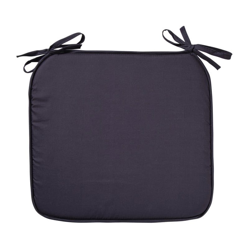 Tuinstoel kussen - zwart - 38x41 cm