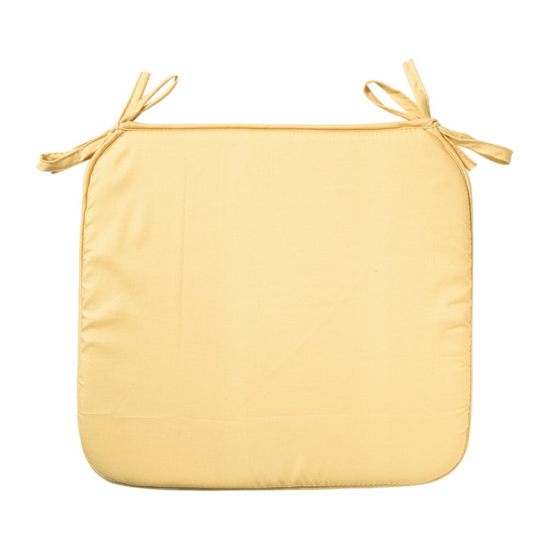 Tuinstoel kussen - geel - 38x41 cm