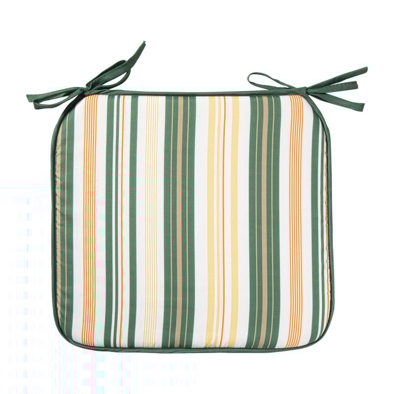 Tuinstoel kussen - gestreept - 38x41 cm