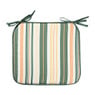 Tuinstoel kussen - gestreept - 38x41 cm