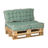 Palletkussens  luxe - groen - set van 2