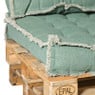 Palletkussens  luxe - groen - set van 2