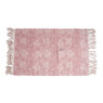 Vloerkleed met franjes - 90x60 cm - roze 