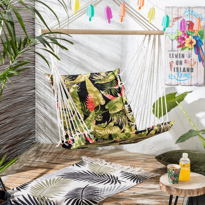 Vloerkleed met franjes - groen - 90x60 cm