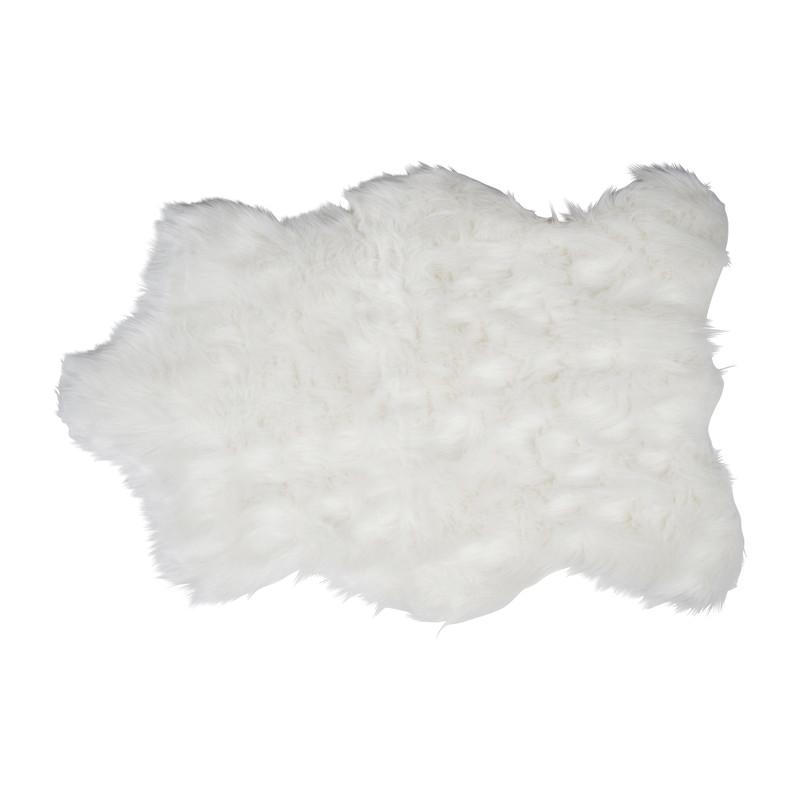 Bontkleedje - wit - 60x90 cm