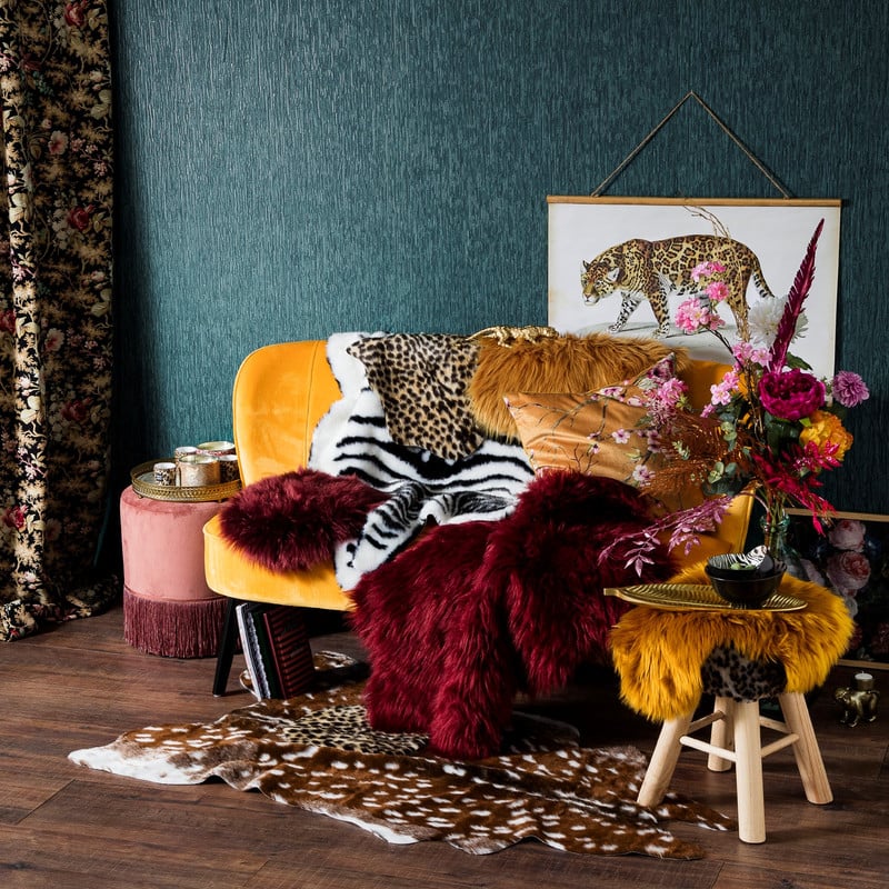 Bontkleed hert - 90x130 cm