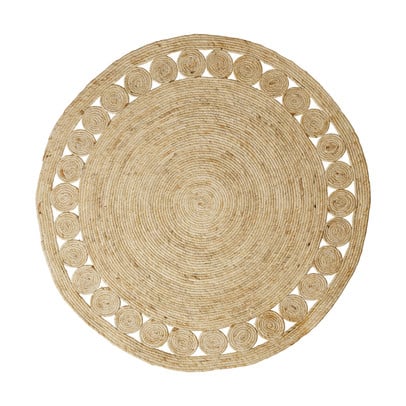 Vloerkleed riet - rond - ⌀120 cm 