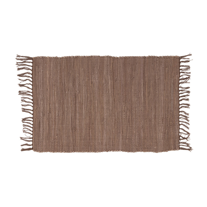 Vloerkleed chindi - bruin - 60x90 cm