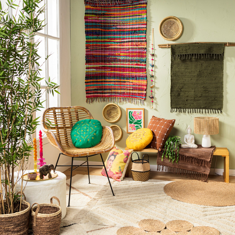 Vloerkleed zigzag - beige - 120x180 cm