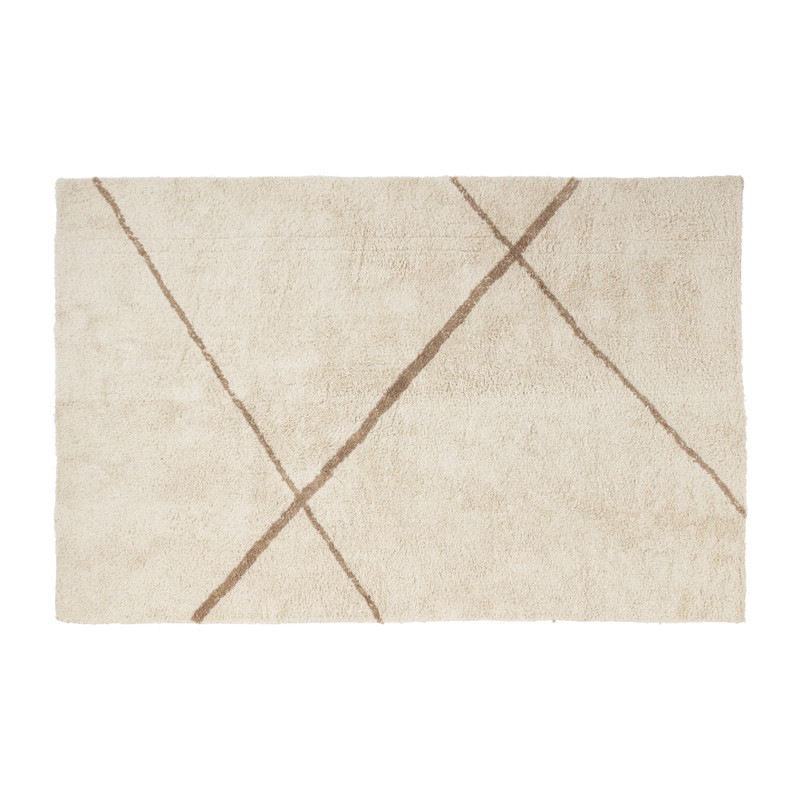 Vloerkleed berber - bruin/beige - 120x180 cm