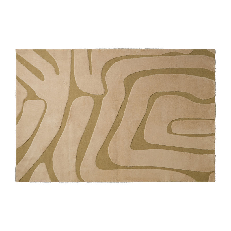 Vloerkleed Sherpa - beige/bruin - 120x180 cm
