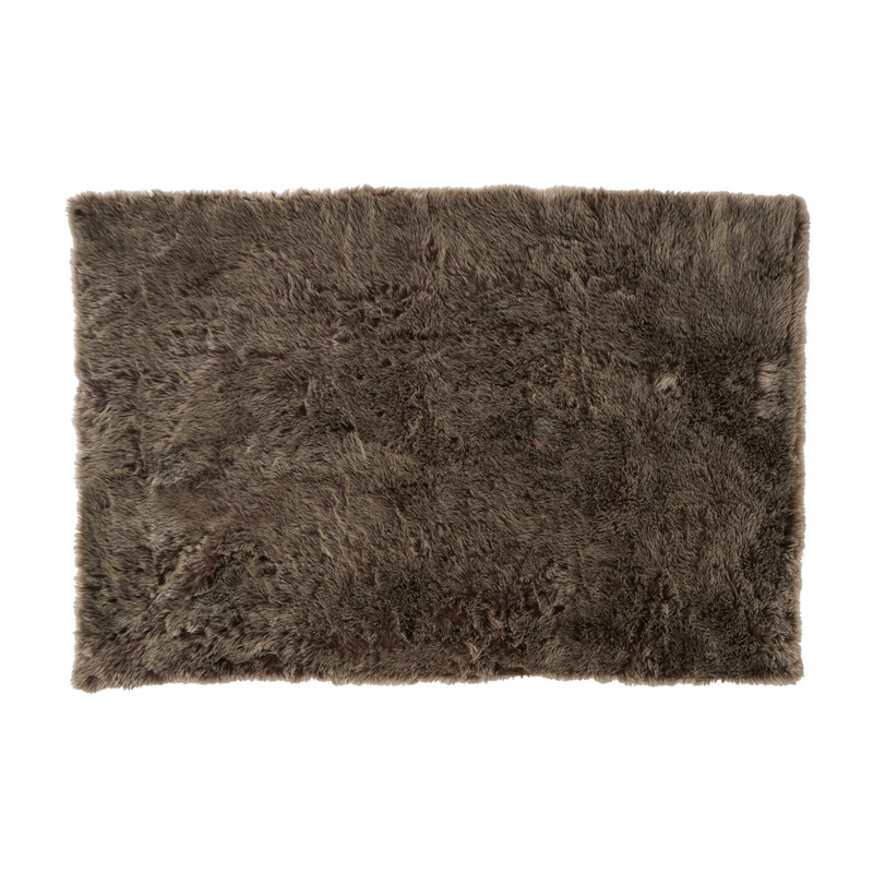 Vloerkleed hoogpolig - bruin - 120x180 cm