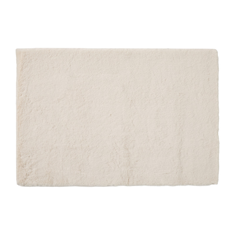 Vloerkleed fake fur - wit - 60x90 cm