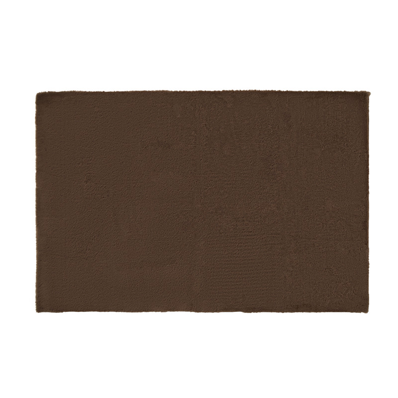 Vloerkleed fake fur - bruin - 120x180 cm