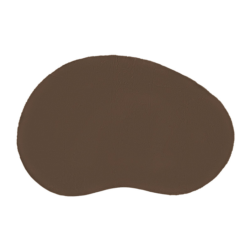 Vloerkleed organisch middel - bruin - 120x185 cm