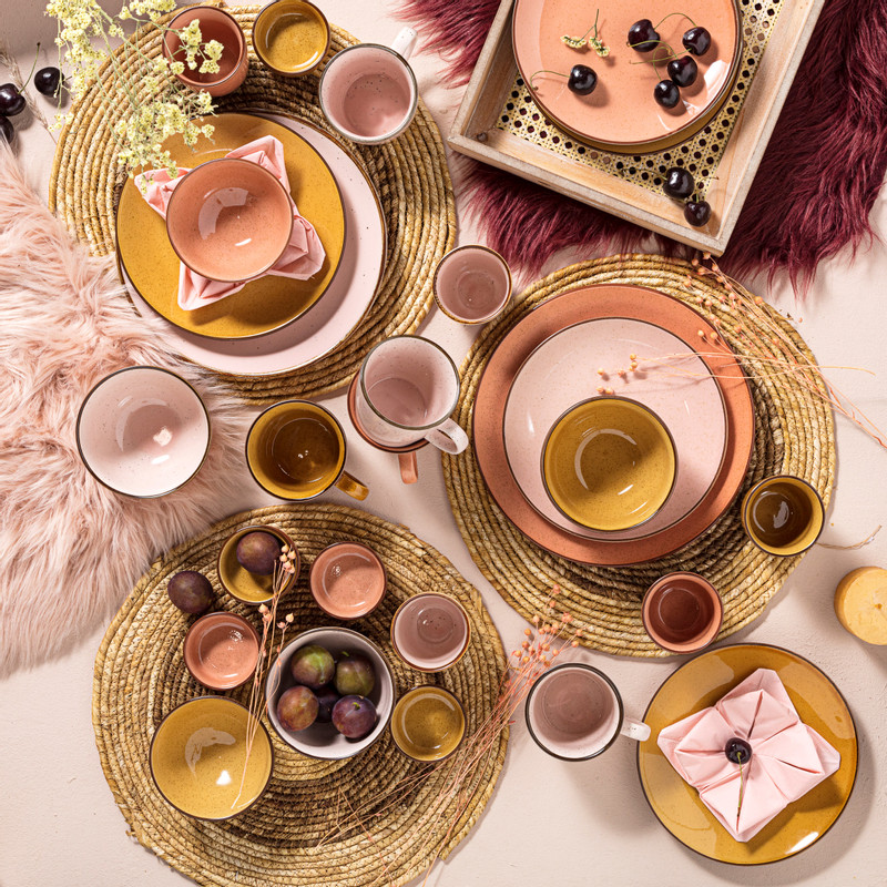 Bontkleedje rond - bordeauxrood - Ø32 cm