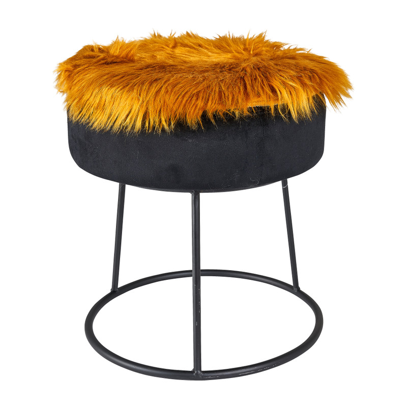 Bontkleedje rond - okergeel - Ø32 cm