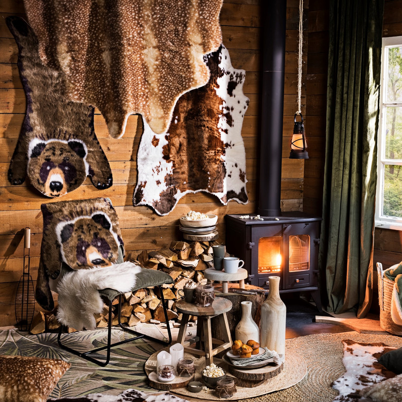 Vloerkleed koe print - 130x170 cm