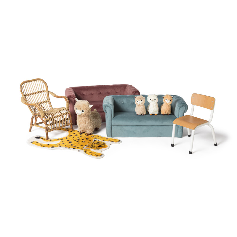 Vloerkleed luipaard - geel - 60x90 cm