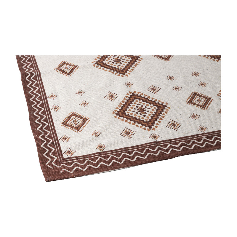 Tapijt azteken met rand - rood - 175x120 cm 