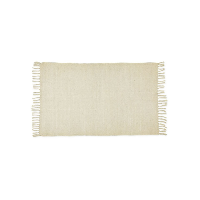 Vloerkleed uni ecru - 60x90 cm