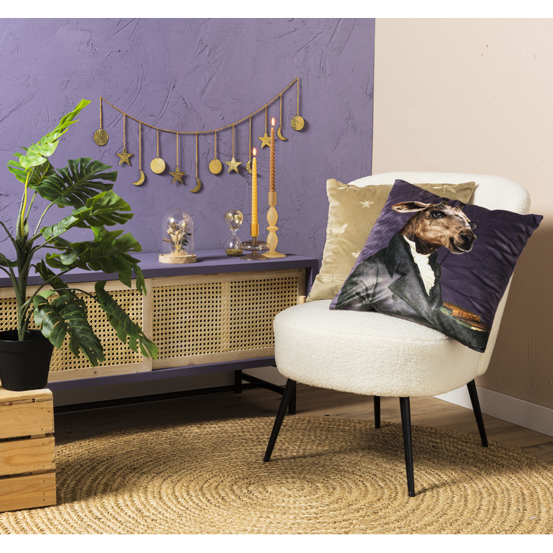 Vloerkleed riet - bruin - 87 cm