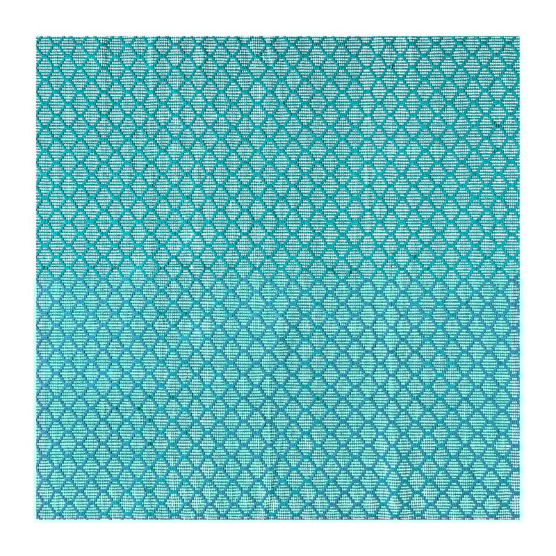 Vloerkleed turquoise/wit - 120x180 cm