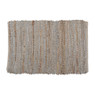 Vloerkleed leer/jute - 60x90 cm - beige/grijs