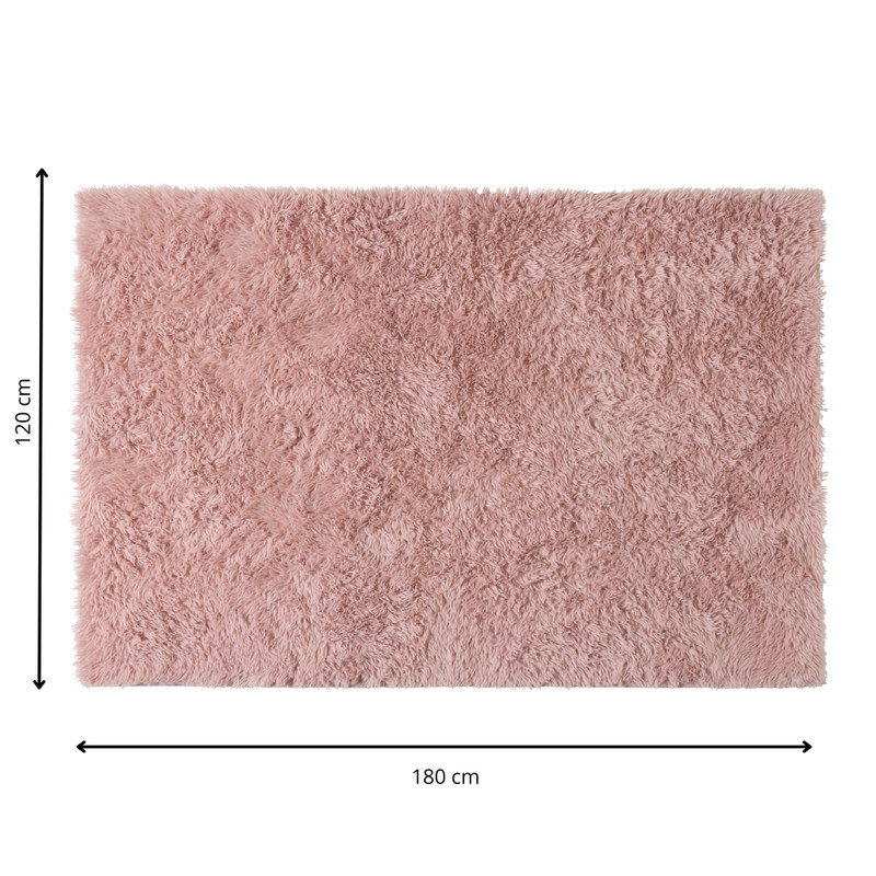 Vloerkleed fluffy - roze - 120x180 cm