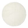 Tapijt hoogpolig rond - wit - ø120 cm