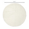 Tapijt hoogpolig rond - wit - ø120 cm