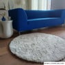 Tapijt hoogpolig rond - wit - ø120 cm
