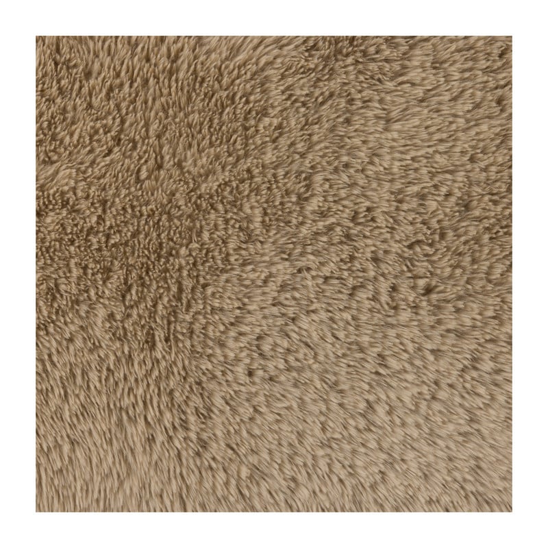 Vloerkleed fluffy rond - bruin - ø120 cm