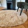 Vloerkleed fluffy rond - bruin - ø120 cm
