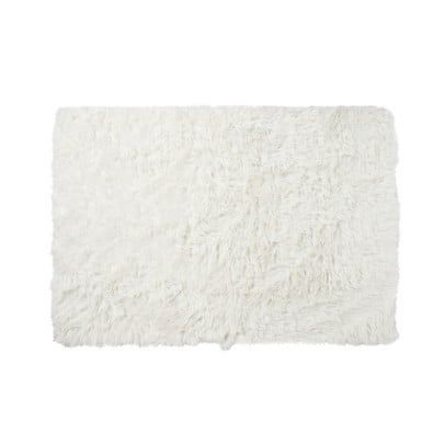 Vloerkleed fluffy - wit - 60x90 cm